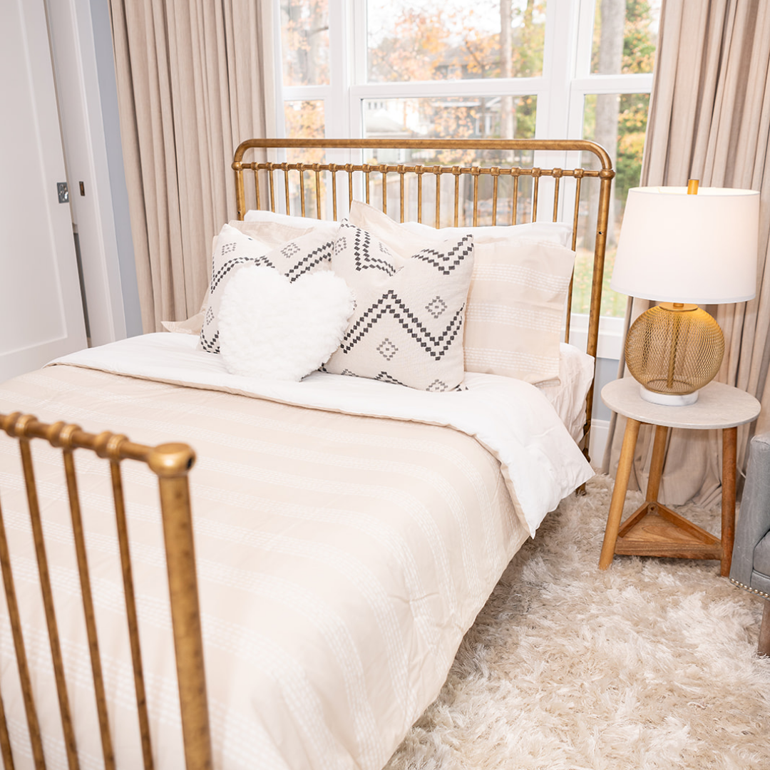 Beige Dotted All-In-One Bedding