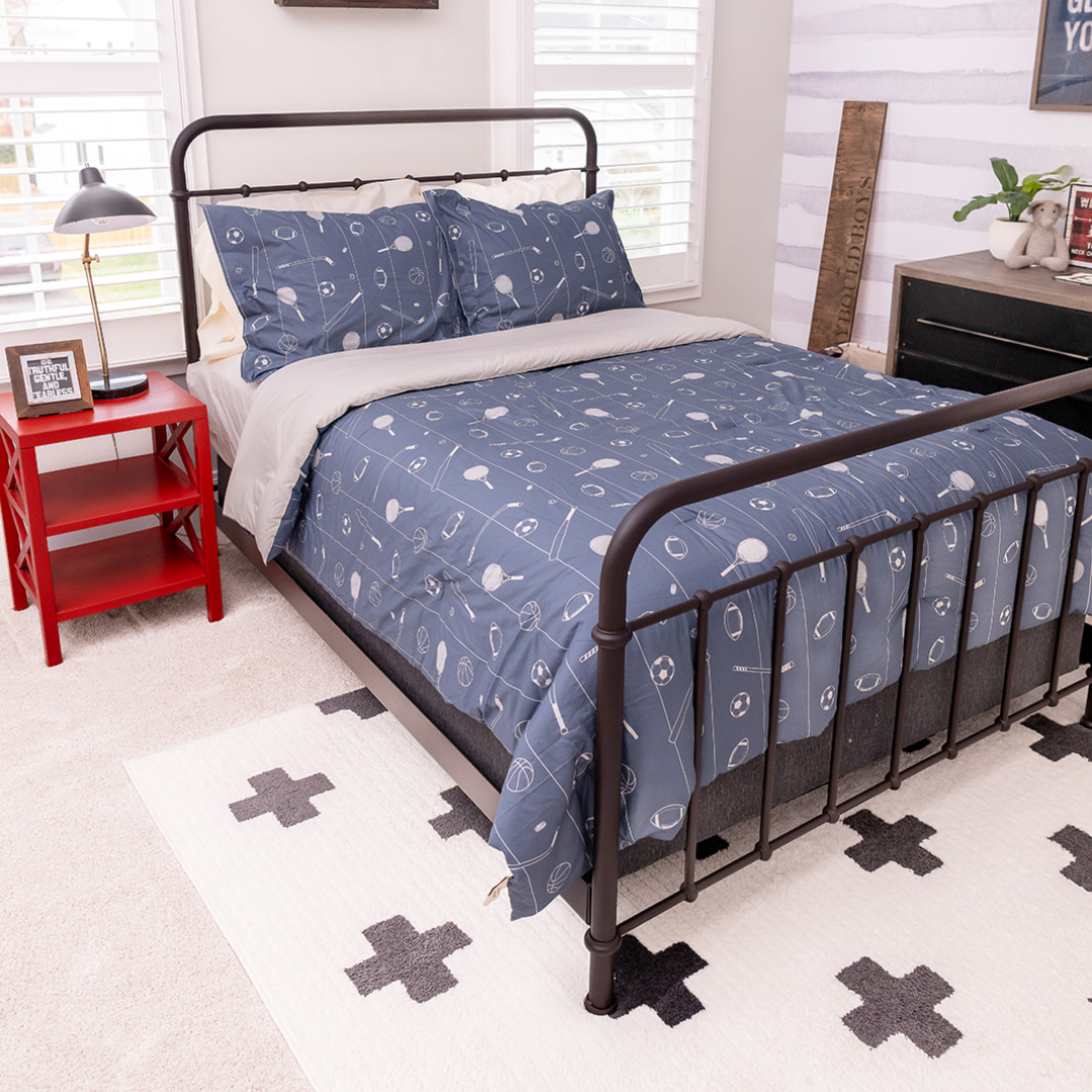 Navy Sports All-In-One Bedding