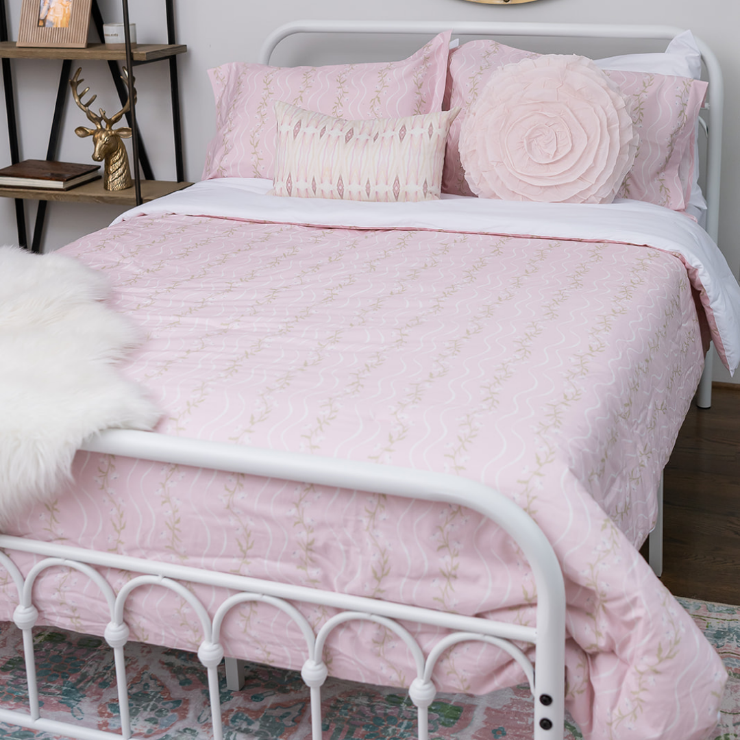 Pink Floral All-In-One Bedding